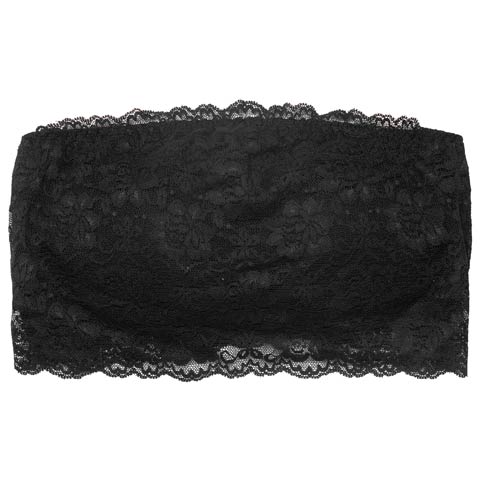 10/29新作!【ノンワイヤー】Basic Lace Tubetop Bra 単品(ブラック-S)