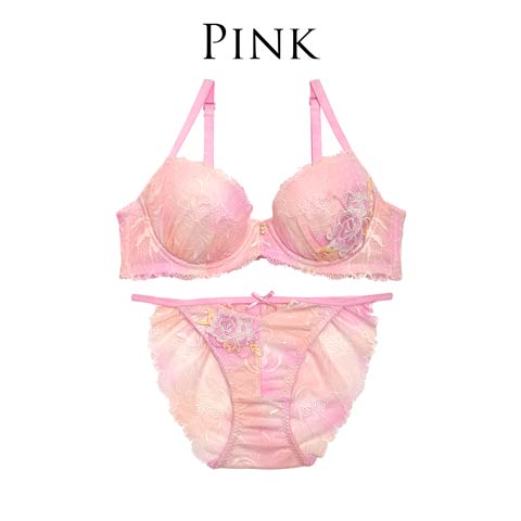 【明日花キララ着用/WhipBunny】Rose-motif Marble Bra&Shorts / pink ローズモチーフ付きマーブルブラ&ショーツ / ピンク(PINK-A65/ショーツM)