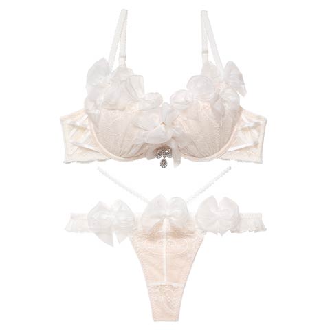 5/2再販!【Tバック】【明日花キララプロデュース/WhipBunny】Lovely Ribbon Ballerina Bra&T-back / ラブリーリボンバレリーナブラ＆Tバック[推し](ホワイトスワン-B65/ショーツM)