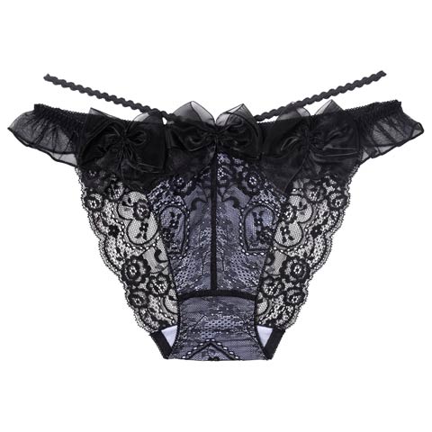 12/3再販!【明日花キララプロデュース/WhipBunny】 ラブリーリボンバレリーナショーツ / ブラックスワン(ブラックスワン/フルバック-M)