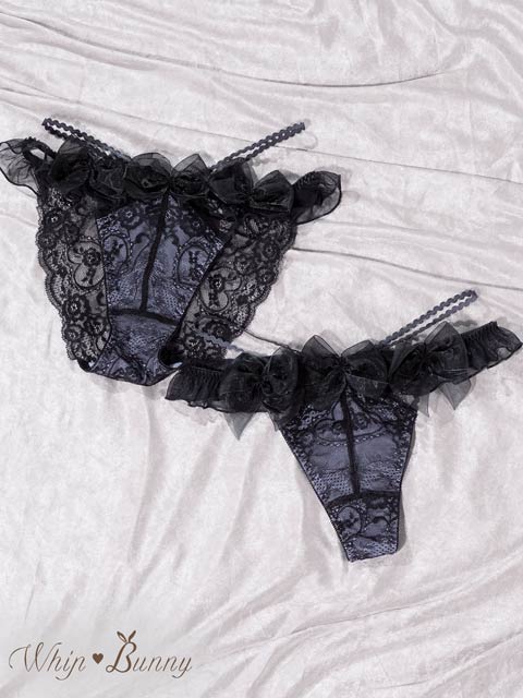 12/3再販!【明日花キララプロデュース/WhipBunny】 ラブリーリボンバレリーナショーツ / ブラックスワン
