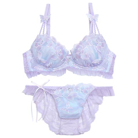 4/7新作!【明日花キララプロデュース/WhipBunny】Papillon Rose Fairy Bra&Shorts / パピヨンローズフェアリーブラ＆ショーツ[推し](パピヨンブルー-B65/ショーツM)