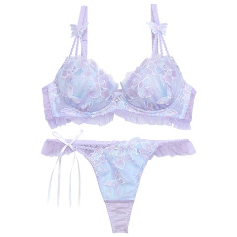 4/7新作!【Tバック】【明日花キララプロデュース/WhipBunny】Papillon Rose Fairy Bra&T-back / パピヨンローズフェアリーブラ＆Tバック[推し](パピヨンブルー-B65/ショーツM)