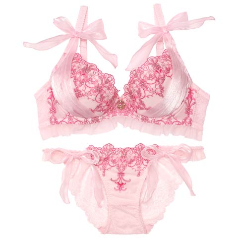 【明日花キララプロデュース/WhipBunny】Arabesque Chiffon Princess Bra&Shorts / アラベスクシフォンプリンセスブラ＆ショーツ[推し](アントワネット-B65/ショーツM)