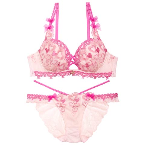 【明日花キララプロデュース/WhipBunny】Melty Twinkle Heart Bra&Shorts / メルティトゥインクルハートブラ＆ショーツ/スイートピンク[推し](スイートピンク-B65/ショーツM)