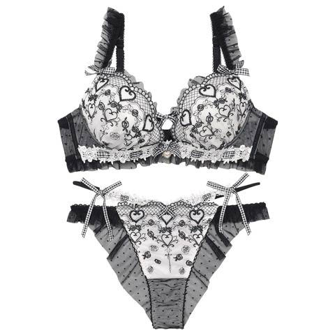 6/2新作!【明日花キララプロデュース/WhipBunny】Romantique Fille Bra&Shorts/ ロマンティックフィーユブラ＆ショーツ[推し](ノワール・エ・ブラン-B65/ショーツM)
