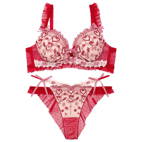 6/2新作!【明日花キララプロデュース/WhipBunny】Romantique Fille Bra&Shorts/ ロマンティックフィーユブラ＆ショーツ[推し](ルージュ・エ・ローズ-B65/ショーツM)