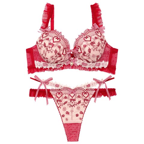 6/2新作!【Tバック】【明日花キララプロデュース/WhipBunny】Romantique Fille Bra&Shorts/ ロマンティックフィーユブラ＆Tバック[推し](ルージュ・エ・ローズ-B65/ショーツM)