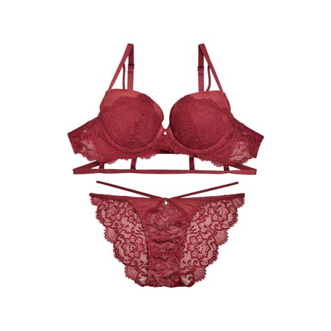 明日花キララ着用/WhipBunny】Allure Cord Lace Bra&Shorts /winered