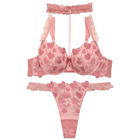 Sweetie Heart Frill Choker Bra&Shorts / Pink スウィーティー