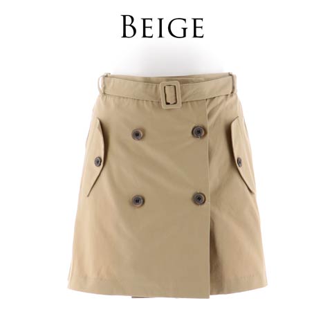 【明日花キララ着用】Trench Style Mini Skirt トレンチ風ミニスカート[Whip Bunny](BEIGE-FREE)