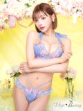 3/18再販!【明日花キララプロデュース/WhipBunny】シャイニーグロスローズブラ＆ショーツ/サックス[推し]