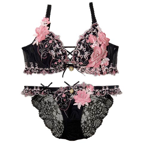 7/5再販!【明日花キララプロデュース/WhipBunny】Luxury Rose Heart Bra&Shorts / ラグジュアリーローズハートブラ＆ショーツ[推し](メアリーローズ-B65/ショーツM)