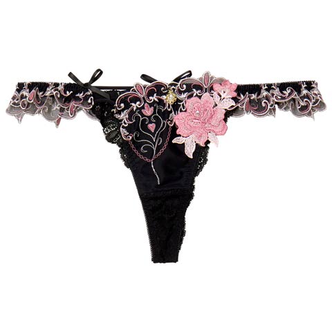 【明日花キララプロデュース/WhipBunny】Luxury Rose Heart Shorts/T-back ラグジュアリーローズハートショーツ/Tバック(メアリーローズ/Ｔバック-M)