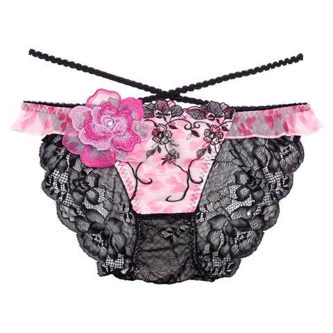 【明日花キララプロデュース/WhipBunny】Fresh Heart Petal Shorts/T-back フレッシュハートペタルショーツ/Tバック(フルバック/ルージュペタル-M)