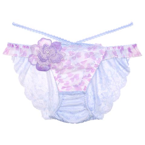 【明日花キララプロデュース/WhipBunny】Fresh Heart Petal Shorts/T-back フレッシュハートペタルショーツ/Tバック(フルバック/アクアペタル-M)