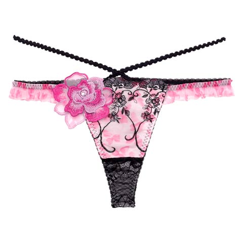 【明日花キララプロデュース/WhipBunny】Fresh Heart Petal Shorts/T-back フレッシュハートペタルショーツ/Tバック(Ｔバック/ルージュペタル-M)