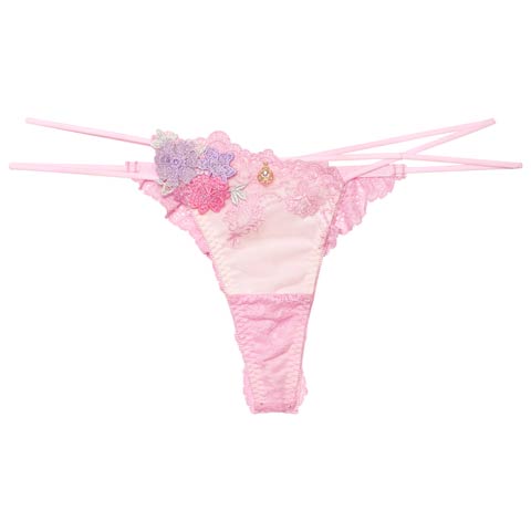 【明日花キララプロデュース/WhipBunny】Dressy Flower Lady Shorts/T-back ドレッシーフラワーレディショーツ/Tバック(フラワーブーケ/Ｔバック-M)