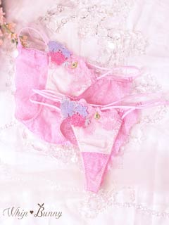 【明日花キララプロデュース/WhipBunny】Dressy Flower Lady Shorts/T-back ドレッシーフラワーレディショーツ/Tバック