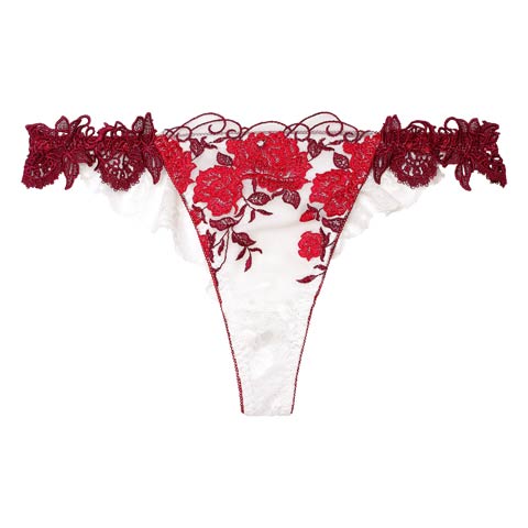 【明日花キララプロデュース/WhipBunny】Gorgeous Shine Rose Shorts/Red ゴージャスシャインローズショーツ /レッド(レッド/Ｔバック-M)