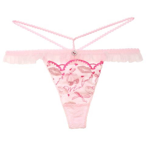 9/27再販!【明日花キララプロデュース/WhipBunny】Dazzling Rouge Cherry Shorts / ダズリンルージュチェリーショーツ(ルージュピンク/Tバック-M)