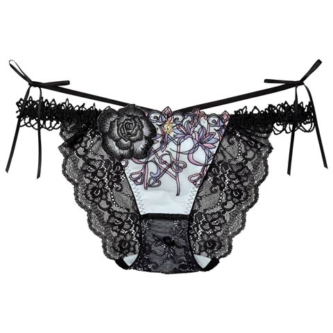 【明日花キララプロデュース/WhipBunny】Royal Stained Glass Shorts / ロイヤルステンドグラスショーツ(ブラック グラス/フルバック-M)