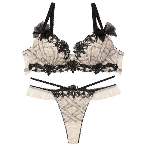 11/14新作!【Tバック】【明日花キララプロデュース/WhipBunny】Classical Shine Embroidery /クラシカルシャインエンブロイダリーブラ＆Tバック[推し](クラシカルアイボリー-B65/ショーツM)