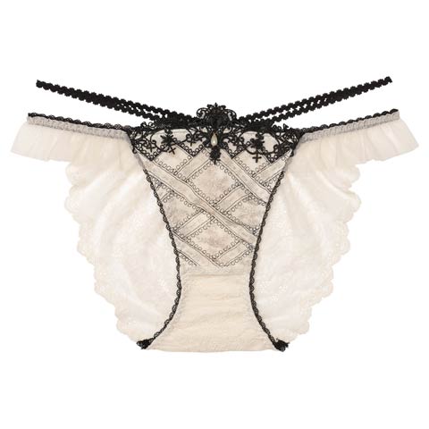 11/14新作!【明日花キララプロデュース/WhipBunny】Classical Shine Embroidery Shorts / クラシカルシャインエンブロイダリーショーツ[おそろいショーツ](クラシカルアイボリー/フルバック-M)