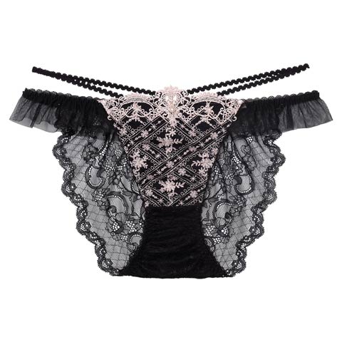 11/14新作!【明日花キララプロデュース/WhipBunny】Classical Shine Embroidery Shorts / クラシカルシャインエンブロイダリーショーツ[おそろいショーツ](クラシカルブラック/フルバック-M)