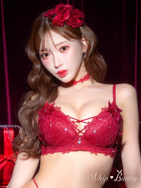 11/7新作!【明日花キララプロデュース/WhipBunny】Brilliant Poinsettia Bra&Shorts / ブリリアントポインセチアブラ＆ショーツ[推し]