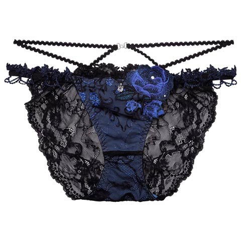 12/19新作!【明日花キララプロデュース/WhipBunny】Princess Ivy Rose Shorts / プリンセスアイビーローズショーツ(ダークブルー/フルバック-M)