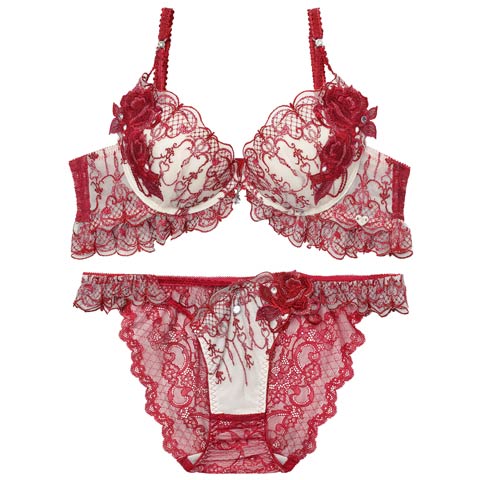 1/26新作!【明日花キララプロデュース/WhipBunny】Gorgeous Masquerade Bra&Shorts/ ゴージャスマスカレードブラ＆ショーツ[推し](ロイヤルレッド-B65/ショーツM)