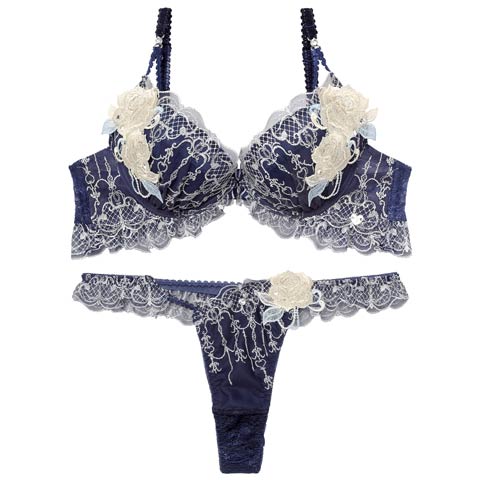 1/26新作!【Tバック】【明日花キララプロデュース/WhipBunny】Gorgeous Masquerade Bra&T-back/ ゴージャスマスカレードブラ＆Tバック[推し](ロイヤルネイビー-B65/ショーツM)