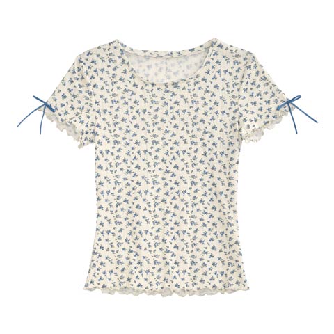 【明日花キララ着用/WhipBunny】Girly Flower T-shirt ガーリーフラワーTシャツ(IVOLY-フリー)
