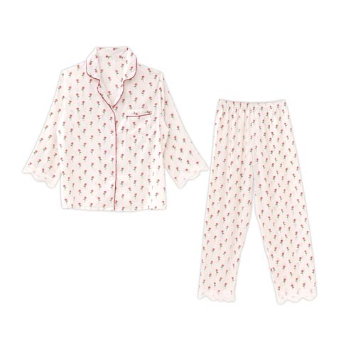 【明日花キララ着用】Petit Rose Satin Pajamas プチローズサテンパジャマ［Whip Bunny］(WHITE-M)