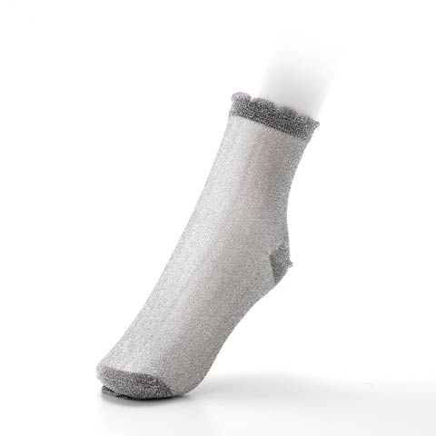 【明日花キララ着用/WhipBunny】Simple lame Socks シンプルラメソックス(DARKGRAY-FREE)