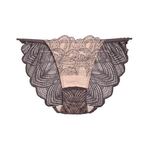 【明日花キララ着用/WhipBunny】Noble Petal Embroidery Shorts ノーブルペタルエンブロイダリーショーツ(GRAY/フルバック-M)