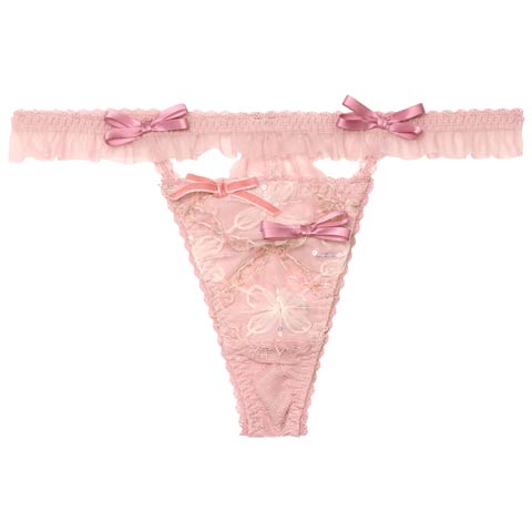 【明日花キララプロデュース/WhipBunny】Twinkle Sweet Candy Shorts / トゥインクルスイートキャンディショーツ(ローズキャンディーリボン/Tバック-M)
