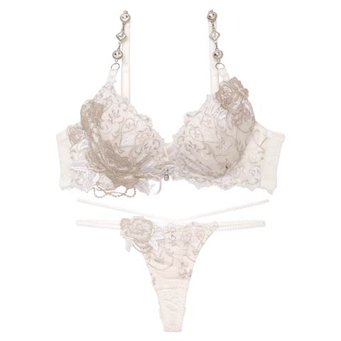 7/7新作!【Tバック】【明日花キララプロデュース/WhipBunny】Luxury Rose Lacy Bra&T-back  / ラグジュアリーローズレーシーブラ＆Tバック[推し](ラグジュアリーホワイト-B65/ショーツM)