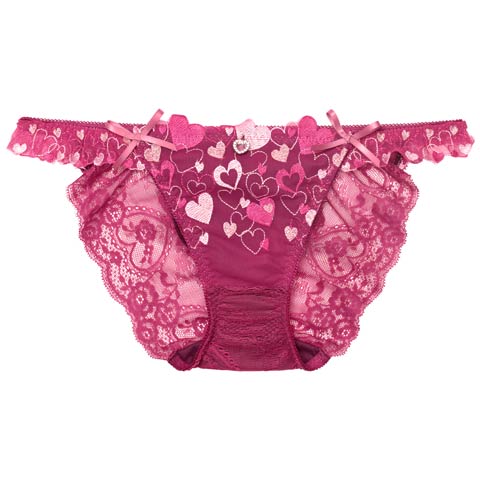 7/21新作!【明日花キララプロデュース/WhipBunny】Sweetie Heart Frill Shorts / スウィーティーハートフリルデザイン違いショーツ(ハートベリー/フルバック-M)