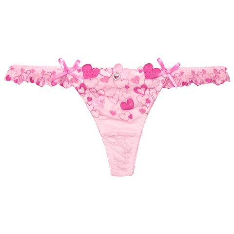 7/21新作!【明日花キララプロデュース/WhipBunny】Sweetie Heart Frill Shorts / スウィーティーハートフリルデザイン違いショーツ(ハートピンク/Tバック-M)