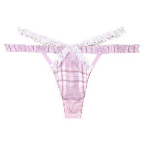 8/11新作!【明日花キララプロデュース/WhipBunny】Dolly Tartan Check Shorts / ドーリータータンチェックショーツ(ラベンダータータンチェック/Tバック-M)