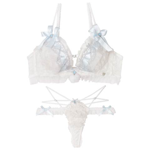 9/19新作!【明日花キララプロデュース/WhipBunny】Fluffy Sweet Puppy Bra&T-back / フラッフィースウィートパピーブラ＆Tバック[推し](フラッフィーホワイト-B65/ショーツM)