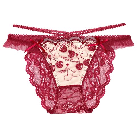 9/15新作!【明日花キララプロデュース/WhipBunny】Twinkle Cherry Frill Shorts /トゥインクルチェリーフリルショーツ(チェリーレッド/フルバック-M)