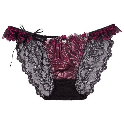 10/31新作!【明日花キララプロデュース/WhipBunny】Romance Glitter Heart Shorts / ロマンスグリッターハートショーツ(デビルブラック/フルバック-M)