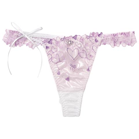 10/31新作!【明日花キララプロデュース/WhipBunny】Romance Glitter Heart Shorts / ロマンスグリッターハートショーツ(エンジェルホワイト/Tバック-M)