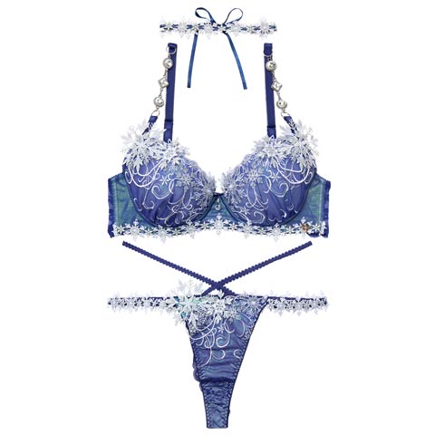 11/28新作!【Tバック】【明日花キララプロデュース/WhipBunny】Aurora Snow Queen Bra&T-back/ オーロラスノークイーンブラ＆Tバック[推し](スノークリスタル-B65/ショーツM)