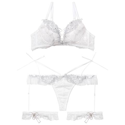 1/9新作!【Tバック】【明日花キララプロデュース/WhipBunny】Queen Rose Bijou Bra&T-back/ クイーンローズビジューブラ＆Tバック[推し](ホワイトクリスタル-B65/ショーツM)