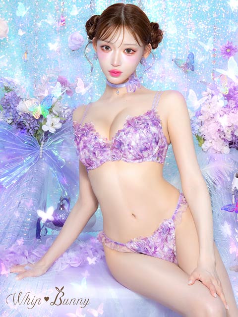 6/24新作!【明日花キララプロデュース/WhipBunny】Lumiere Peony Bra&Shorts / ルミエールピオニーブラ＆ショーツ[推し]