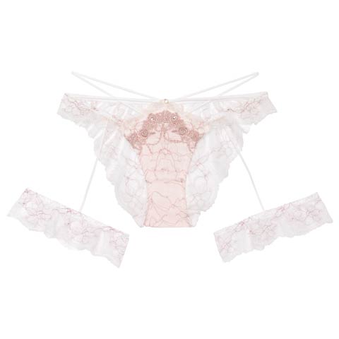 8/25新作!【明日花キララプロデュース/WhipBunny】Luxe Rose Gold Shorts / リュクスローズゴールドショーツ(ローズゴールドホワイト/フルバック-M)